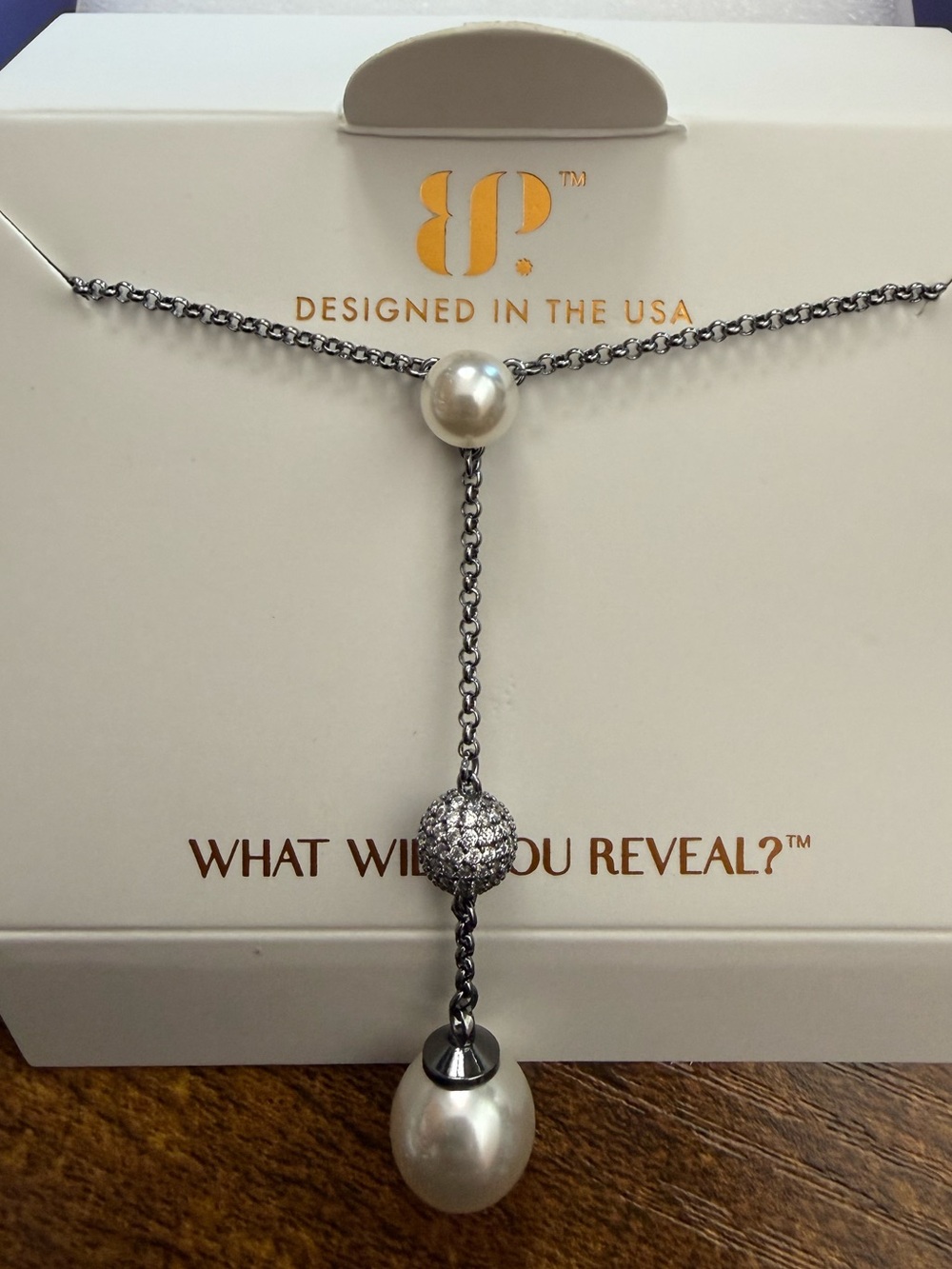 Bomb Party June Birthday 2026 necklace she’s elegant & grace NWT hematite